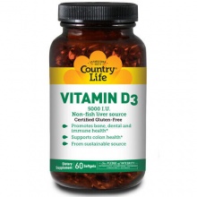  Country Life Vitamin D3 5000 IU 60 